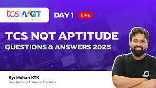 TCS NQT Aptitude Questions and Answers | TCS NQT Preparation 2025 Batch