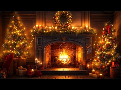 Fireplace for your Christmas Eve🔥🎄Fireplace Sound🔥Christmas Fireplace Background