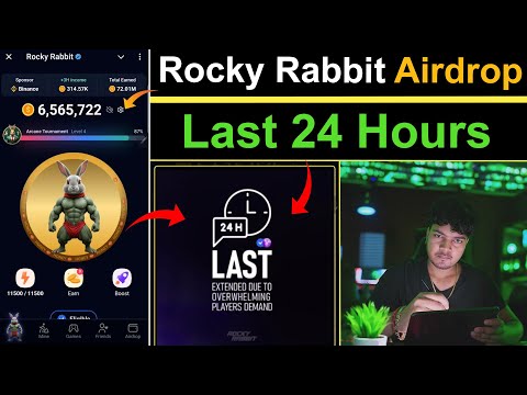 Rocky Rabbit Airdrop Last 24 Hours 🕒 | Rocky Rabbit Withdrawal | Rocky Rabbit 0.5 Ton Transaction