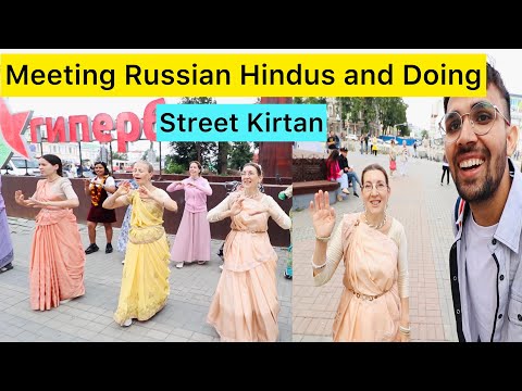 One Day with Russian Hindus doing Street Kirtan In Russia | Iskcon Russia