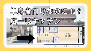 【岡山市中心部】大元駅近！単身者向け物件。とにかくキッチン広いです◎【ピア大元駅前】