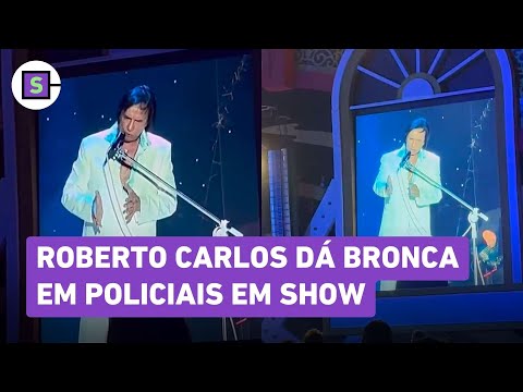 Roberto Carlos dá bronca em policiais em show no Recife: ''Saiam daí senão não continuo''; veja