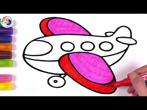 Airplane and Marker Pencil Coloring / Akn Kids House