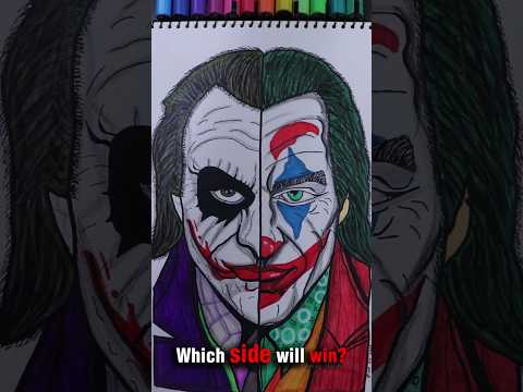 Joker drawing pt-2 in 60 second #art #joker #shorts