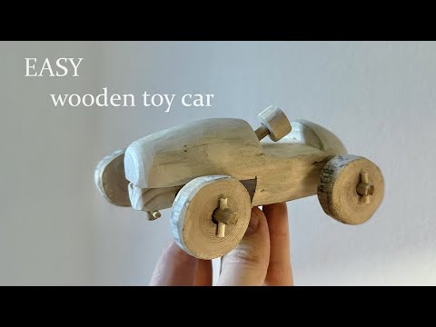 How to make a simple toy wooden car, with hand tools