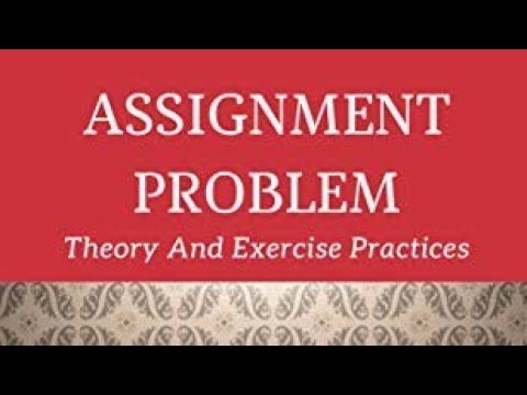 3.1 MANAGEMENT SCIENCE/ ASSIGNMENT PROBLEM