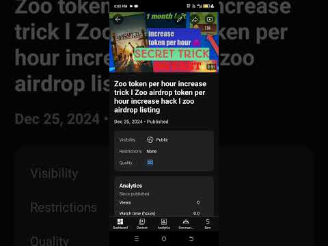 Zoo token per hour increase trick l Zoo airdrop token per hour increase hack l zoo airdrop listing