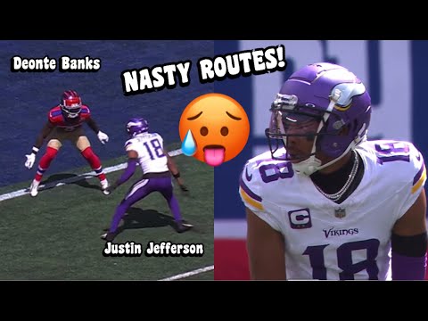 Justin Jefferson Vs Deonte Banks 🥵 (WR vs CB) Vikings vs Giants 2024 highlights