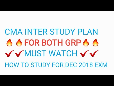 Cma study plan for both group 🔥🔥