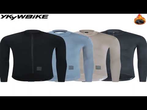 YKYWBIKE Men's Cycling Jersey Winter&Autumn  Long Sleeve Thermal Fleece lining B