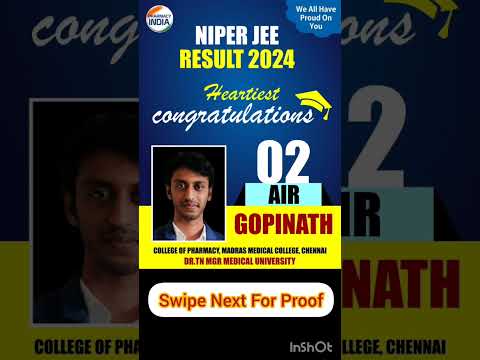 ☝️Niper Jee Rank - 2 | We Speak With Proof#niper2024 #niperjee #truth