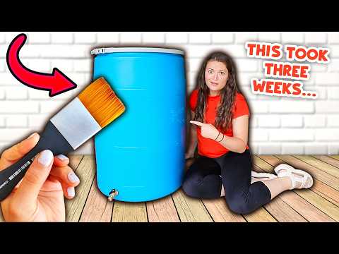 I Custom Painted a MASSIVE Water Barrel?! *this took THREE weeks*