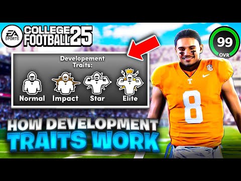 How Development Traits Work in College Football 25 Dynasty