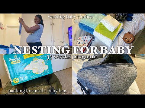 NEST WITH ME! 33 weeks pregnant & first time mom! Nesting Vlog | Simone Cristina