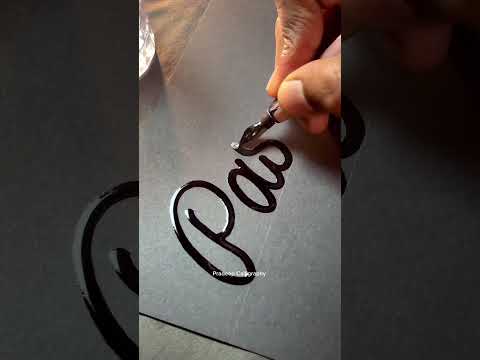 PASSION CALLIGRAPHY WITH A ROUND NIB AND FLUID PEN x PRADEEP #caligrapghy #FLUIDPEN #ART