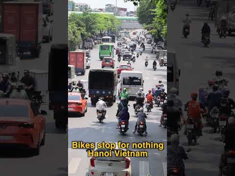 Cycling Street Craziness of Hanoi Vietnam #hanoi #vietnam #shorts