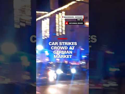 Car strikes crowd at German market