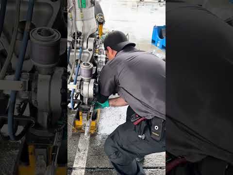 Aircraft wheel and brake change due to damage.