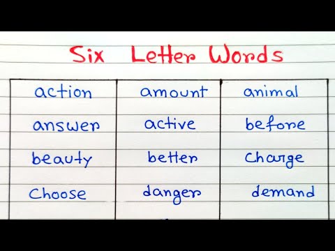 6 letter words in English | Six letter words in English | How to know six letter words