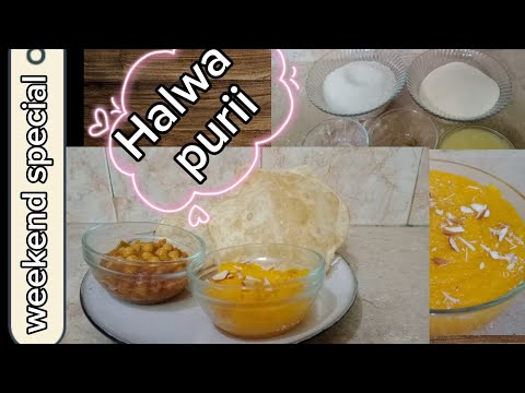 how to make halwa purii at home?easy steps to make halwa ! simply way to make soft purii.#halwapuri