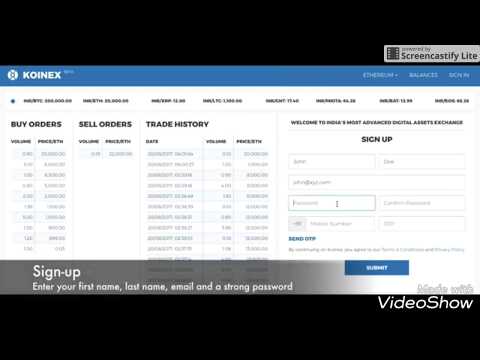 Koinex : How to Sign-up in Koinex