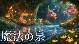 【リラックスBGM】心を癒す幻想的な映像と音楽~妖精が誘う神秘的な世界の旅~ 魔法の泉