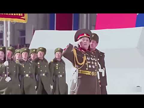 朝鮮人民軍　抜刀行進と各部隊旗   ダイジェスト　2023. 2月