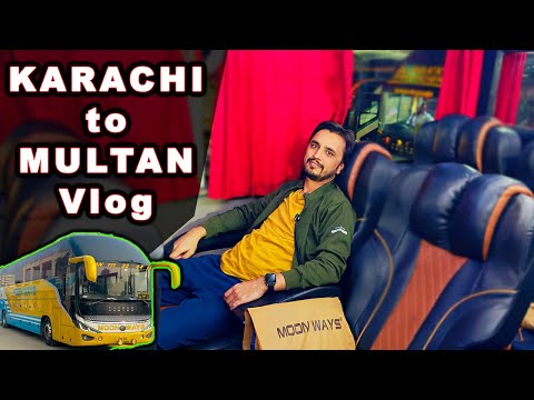 Karachi to Multan Moon Ways Business Class Bus Travel vlog | Faisal Movers Vlog | PK BUSES