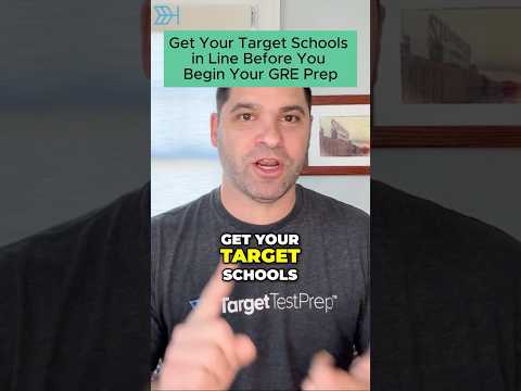 Do This Before Your GRE Prep—Get Your Target Schools in Line! ✔️ | #GRE | #Shorts