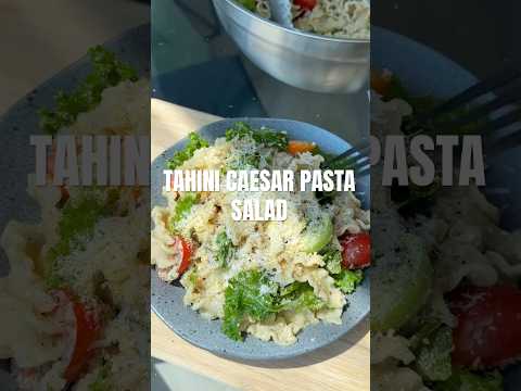 you have to try this tahini caesar pasta salad #healthycooking #easyrecipe #vegan