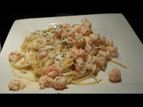 Spaghetti & Alfredo Sauce w  Langostino Lobster