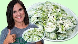 How to Make Creamy Cucumber Salad | Best Summer Side Dish Recipes | Well Done