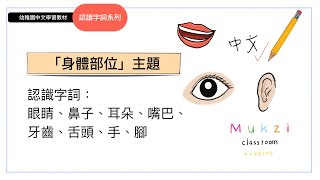 香港幼稚園中文教材系列 | 認讀字詞（主題：身體部位）K1-K2 | 木子兒童教材2020