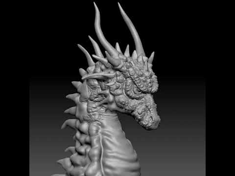 Dragon Bust Time Lapse Zbrush Sculpt