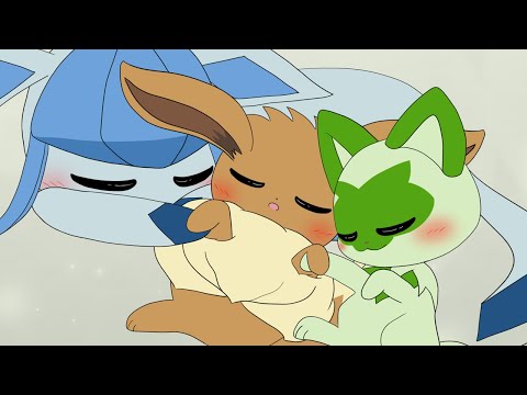 Glaceon wants to be with Eevee and Sprigatito too! | Pokémon Animation