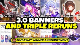 NEW UPDATE! 3.0 RERUN BANNERS AND LIMITED BANNERS | THE HERTA, ROBIN, LINGSHA - Honkai: Star Rail