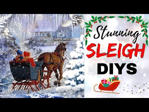 Stunning SLEIGH DIYS/Dollar Tree Christmas DIY 2022/DIY Christmas Home Decor/Christmas Crafts