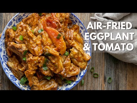 What my home-cooked meal looks like - Air fried eggplant with fresh tomato sauce