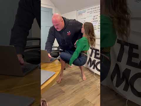 Strongman tries office job