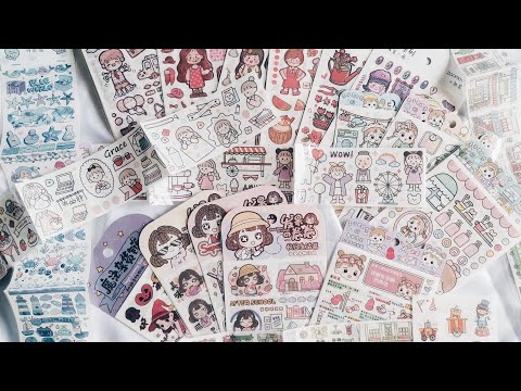 Sticker Journaling Haul bawah RM 2! 😍 SHOPEE 🇲🇾 unboxing with me