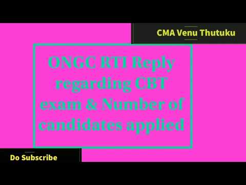 ONGC RTI Reply for number of applicants for F&A Officers