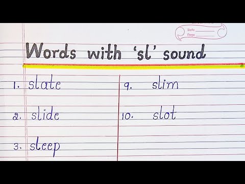 Words with sl sound