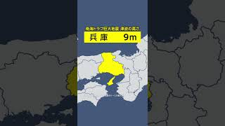 【南海トラフ】都道府県別の最大津波高は？