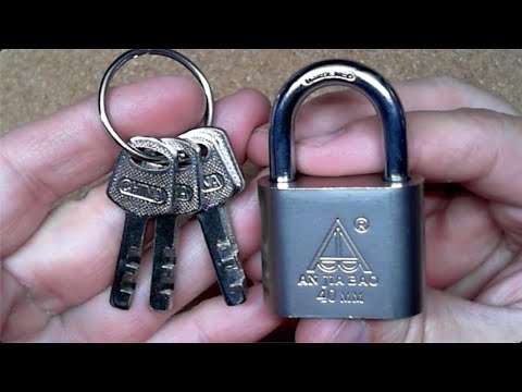 [120] An Jia Bio  40mm Disc Detainer Padlock Picked Open