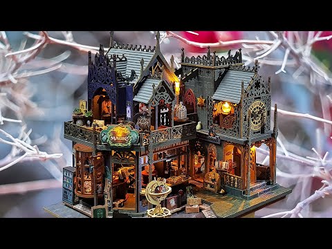 DIY miniature doll house kit Holo magic city - step by step assembling tutorial