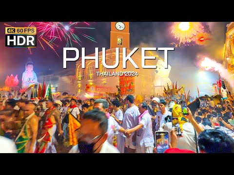 🇹🇭 4K HDR | Over a million firecrackers were set off at pedestrians - Phuket Vegetarian Festival