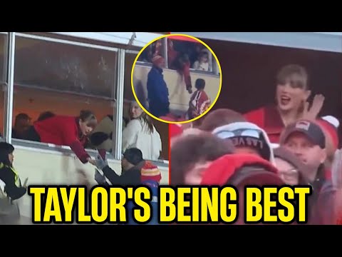 Taylor Swift SWEET GESTURE to stadium employee & TAKES PICS w the security after Chiefs vs Raiders