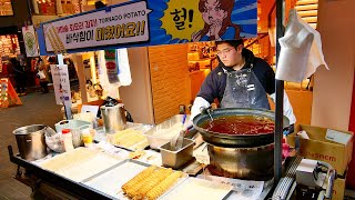 【明洞】味と見た目最高！屋台のトルネードポテト　korean street food  ASMR 【韓国屋台】