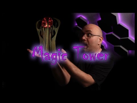 Plasma Ball Magic Tower, made out of a Pringles tube and Laser cut XPS Foam for Dungeons & Dragons