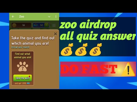 Zoo airdrop quiz l take the quiz l zoo quiz 24 december l zoo question answer l zoo quest